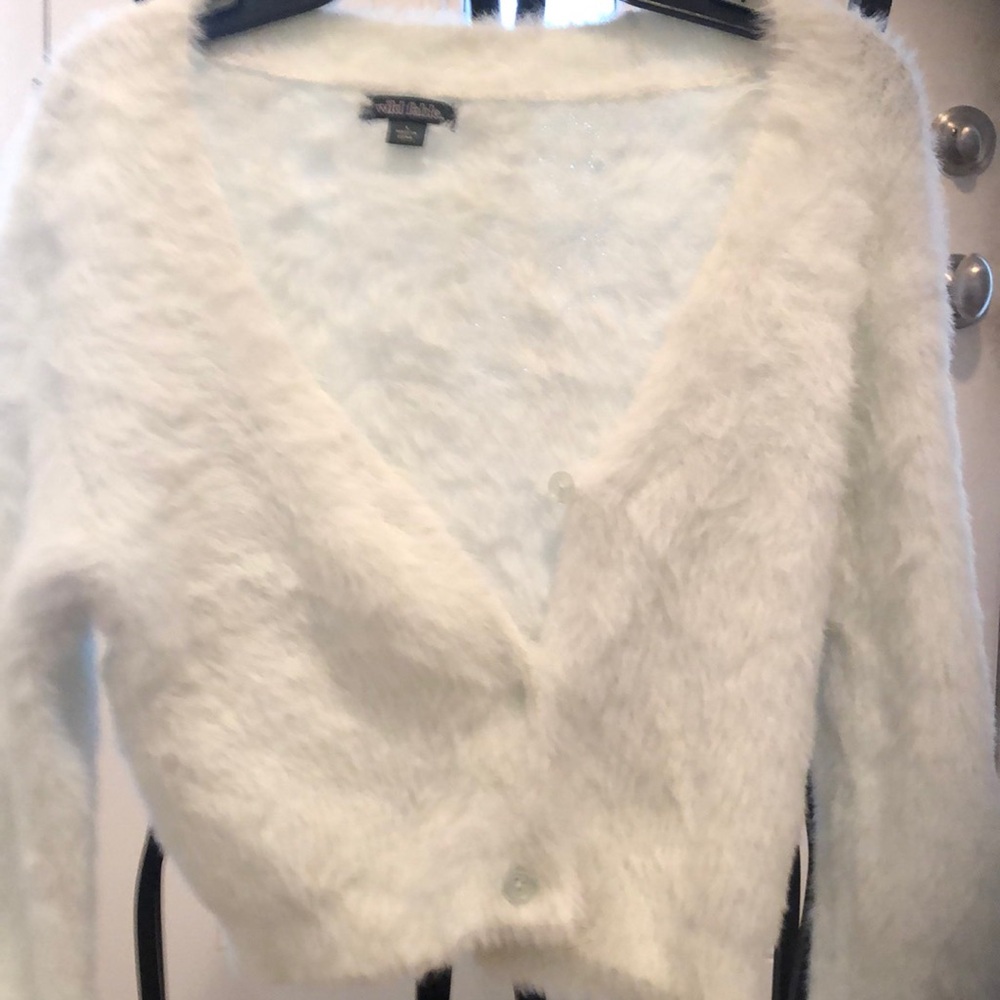 Fuzzy bolero sweater